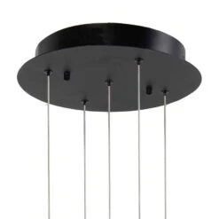 Highlight Hanglamp Golden - 5 Lichts - 30 X155 Cm - Amber Zwart -Leen Bakker 1000016549 0103