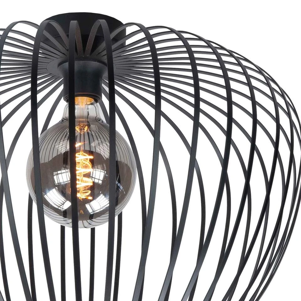 Highlight Plafondlamp Mela - 1 Lichts - 40 X33 Cm - Zwart 2 Highlight Plafondlamp Mela - 1 Lichts - 40 X33 Cm - Zwart - Afbeelding 2