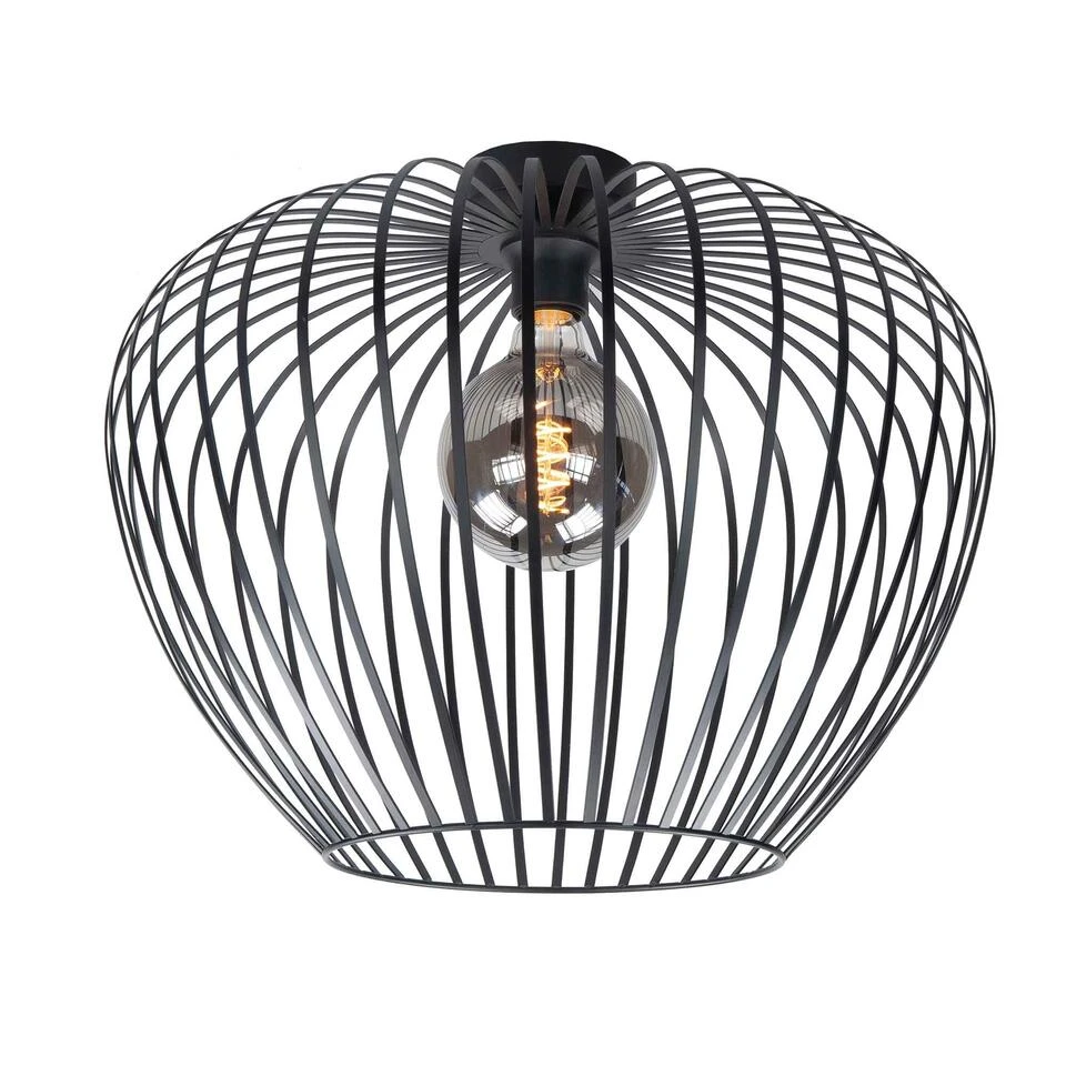 Highlight Plafondlamp Mela - 1 Lichts - 40 X33 Cm - Zwart 1 Highlight Plafondlamp Mela - 1 Lichts - 40 X33 Cm - Zwart