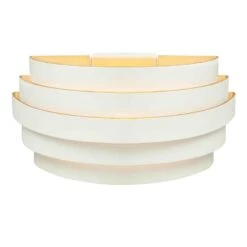Highlight Wandlamp Scudo - 1 Lichts - 12.5 X12.5 Cm - Wit Goud