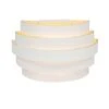 Highlight Wandlamp Scudo - 1 Lichts - 12.5 X10.5 Cm - Wit Goud