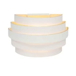 Highlight Wandlamp Scudo - 1 Lichts - 12.5 X10.5 Cm - Wit Goud