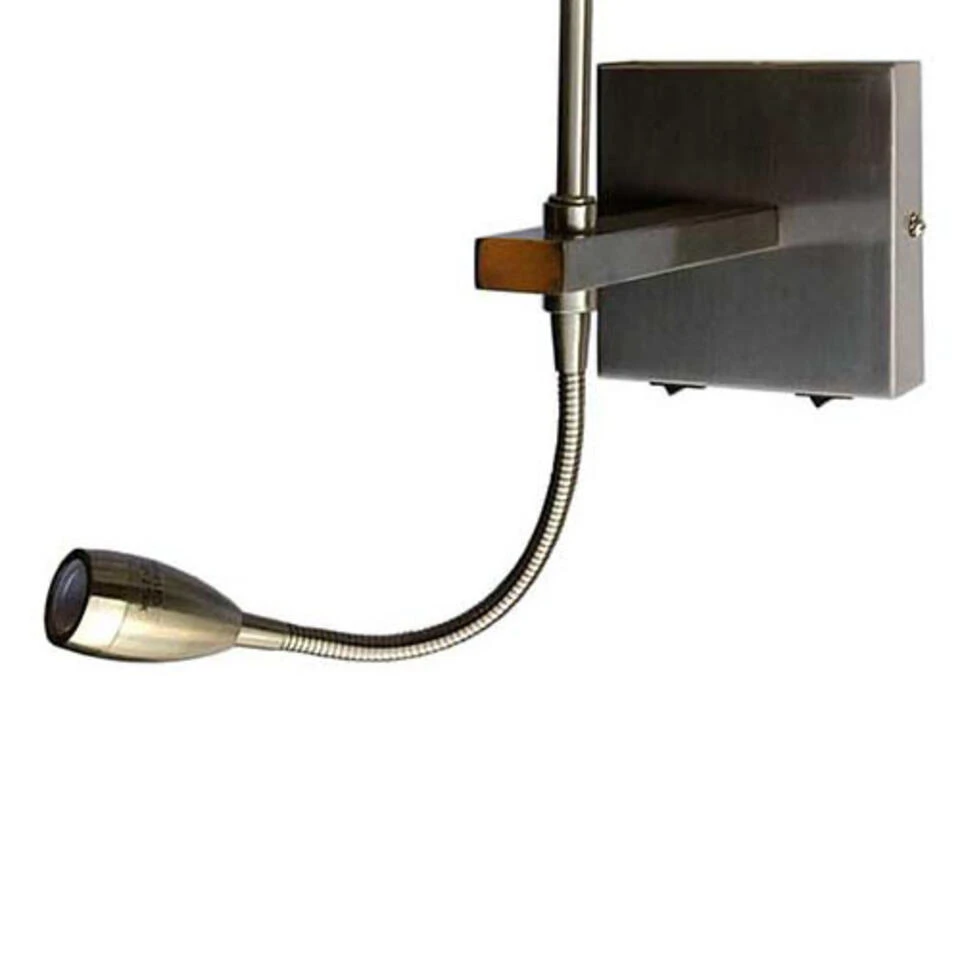 Artdelight Wandlamp Quad - 2 Lichts - 25 X55 Cm - Mat Chroom 2 Artdelight Wandlamp Quad - 2 Lichts - 25 X55 Cm - Mat Chroom - Afbeelding 2