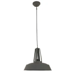 Mexlite Hanglamp - 1 Lichts - 42x200 Cm - Grijs