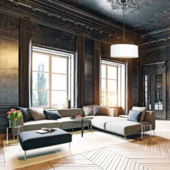 Steinhauer Hanglamp Sparkled - 1 Lichts - 50x200 Cm - Zwart -Leen Bakker 1000022888 0102