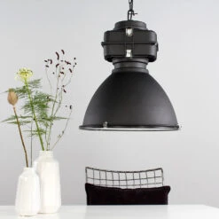 Mexlite Hanglamp - 1 Lichts - 47x160 Cm - Zwart 6 Mexlite Hanglamp - 1 Lichts - 47x160 Cm - Zwart -Leen Bakker 1000022890 0102