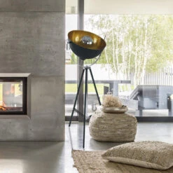 Mexlite Vloerlamp - 1 Lichts - 74x163 Cm - Zwart -Leen Bakker 1000022982 0103