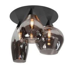 Highlight Plafondlamp Cambio - 3 Lichts - 32 X37 Cm - Zwart