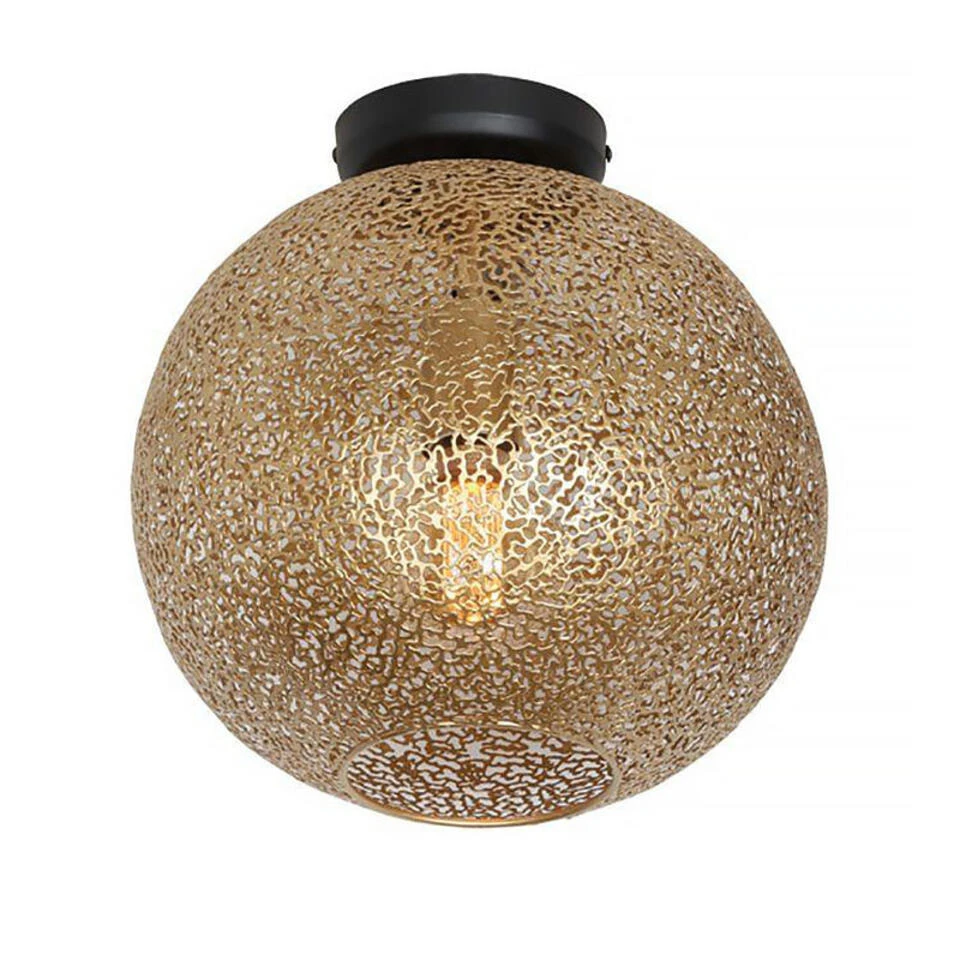 Freelight Plafondlamp Oro - 1 Lichts - 30 X30 Cm - Mat Goud 1 Freelight Plafondlamp Oro - 1 Lichts - 30 X30 Cm - Mat Goud