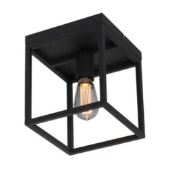 Freelight Plafondlamp Novanta - 1 Lichts - 22 X25 Cm - Zwart