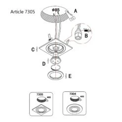 Steinhauer Inbouwspot 7304w - 1 Lichts - 10x7 Cm - Wit 7 Steinhauer Inbouwspot 7304w - 1 Lichts - 10x7 Cm - Wit -Leen Bakker 1000023126 0103