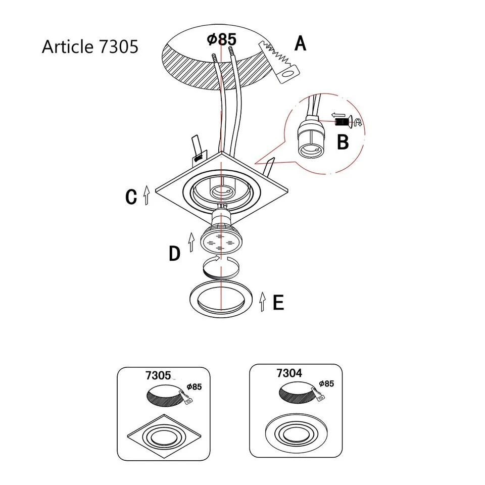Steinhauer Inbouwspot 7304w - 1 Lichts - 10x7 Cm - Wit 4 Steinhauer Inbouwspot 7304w - 1 Lichts - 10x7 Cm - Wit - Afbeelding 4