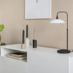 Steinhauer Tafellamp Tallerken - 1 Lichts - 18x45 Cm - Zwart -Leen Bakker 1000023236 0103