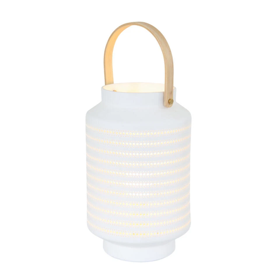 Anne Light & Home Tafellamp Anne - 1 Lichts - 14x26 Cm - Wit 1 Anne Light & Home Tafellamp Anne - 1 Lichts - 14x26 Cm - Wit