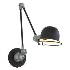 Mexlite Wandlamp - 1 Lichts - 40-82x82 Cm - Zwart