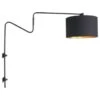 Anne Light & Home Wandlamp Anne - 1 Lichts - 100x70 Cm - Zwart