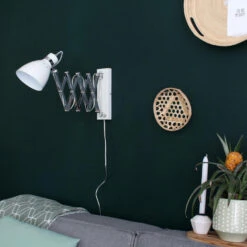 Steinhauer Wandlamp Spring - 1 Lichts - 28-70x24 Cm - Wit -Leen Bakker 1000023341 0103