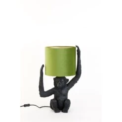 Tafellamp Monkey - Zwart/Groen - 33x24x51cm -Leen Bakker 1000024675 0110