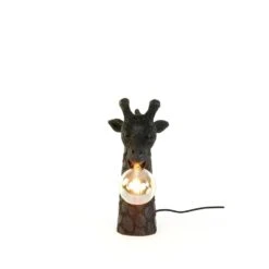Tafellamp Giraffe - Zwart - 22,5x16x36cm