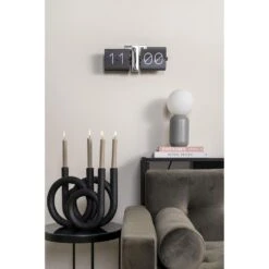 Leitmotiv Tafellamp Gala - IJzer Muisgrijs Met Glazen Bal - 32x15cm -Leen Bakker 1000024812 0111