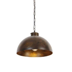 QAZQA IndustriÃ«le Hanglamp Roestbruin 35 Cm - Magna Classic