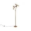 QAZQA Vintage Vloerlamp Goud 2-lichts - Botanica