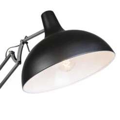 QAZQA IndustriÃ«le Vloerlamp Zwart Verstelbaar - Hobby -Leen Bakker 1000024908 0103