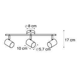 QAZQA Moderne Spot Wit Kantelbaar - Jeana 3 -Leen Bakker 1000024913 0102