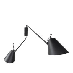 QAZQA Design Wandlamp Zwart 2-lichts Verstelbaar - Lune -Leen Bakker 1000024930 0103