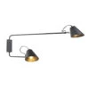 QAZQA Design Wandlamp Zwart 2-lichts Verstelbaar - Lune