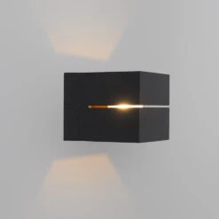 QAZQA Moderne Wandlamp Zwart Met Goud 2-lichts - Transfer 7 QAZQA Moderne Wandlamp Zwart Met Goud 2-lichts - Transfer -Leen Bakker 1000024933 0103