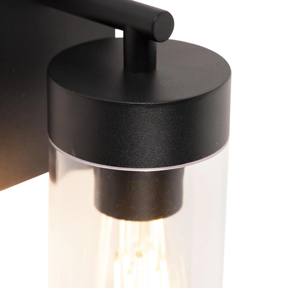 QAZQA Moderne Buitenwandlamp Zwart - Rullo 4 QAZQA Moderne Buitenwandlamp Zwart - Rullo - Afbeelding 4