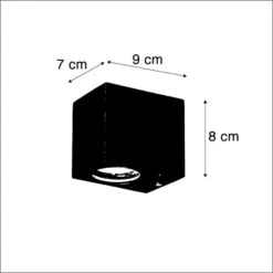 QAZQA Set Van 2 Moderne Wandlampen Zwart IP44 - Baleno I -Leen Bakker 1000025245 0102