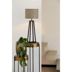 Lampvoet Miley - Zwart - 21x21x56 Cm -Leen Bakker 1000026808 0110
