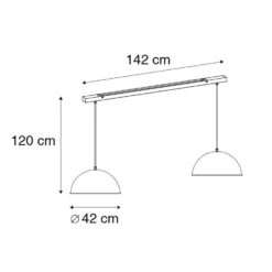 QAZQA Industriële Hanglamp Zwart Met Goud 2-lichts - Magnax 6 QAZQA Industriële Hanglamp Zwart Met Goud 2-lichts - Magnax -Leen Bakker 1000031819 0102