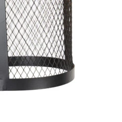 QAZQA IndustriÃ«le Hanglamp Zwart Met Hout 3-lichts - Cage Robusto -Leen Bakker 1000031822 0103
