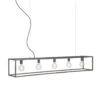 QAZQA Industriële Hanglamp Grijs 5-lichts - Cage