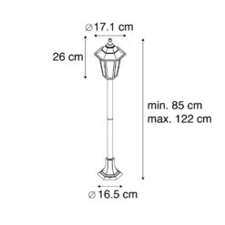 QAZQA Klassieke Lantaarn Zwart - New Haven -Leen Bakker 1000031872 0102