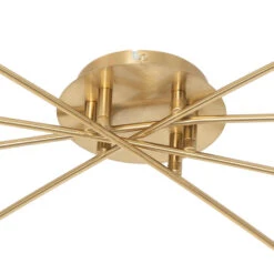 QAZQA Moderne Plafondlamp Goud 8-lichts Met Smoke Glas - Athens -Leen Bakker 1000031875 0103