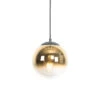 QAZQA Art Deco Hanglamp Zwart Met Goud Glas 20 Cm - Pallon