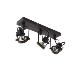 QAZQA IndustriÃ«le Spot Zwart 3-lichts - Suplux -Leen Bakker 1000039559 0103