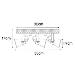 QAZQA Landelijke Spot Zwart Met Hout 3-lichts Verstelbaar - Jelle -Leen Bakker 1000039560 0102