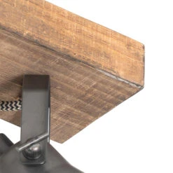 QAZQA Landelijke Spot Zwart Met Hout 2-lichts Verstelbaar - Jelle -Leen Bakker 1000039598 0103