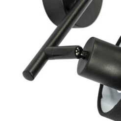 QAZQA Plafondspot Zwart Met Zwarte Kap 2-lichts Verstelbaar - Hetta -Leen Bakker 1000043907 0103