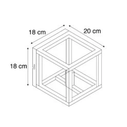 QAZQA Wandlamp Cage 1 Grijs -Leen Bakker 1000044211 0102