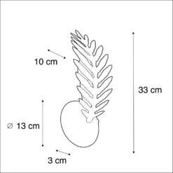 QAZQA Vintage Wandlamp Goud - Botanica 6 QAZQA Vintage Wandlamp Goud - Botanica -Leen Bakker 1000044213 0102