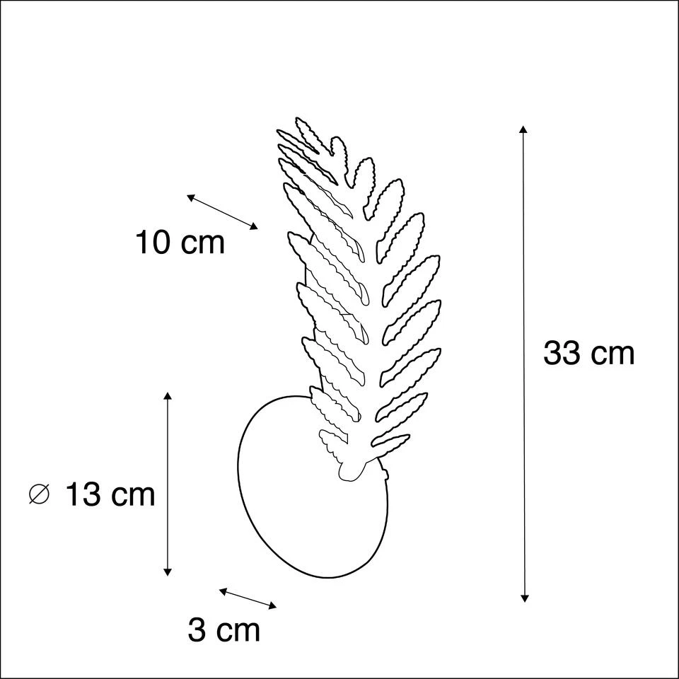 QAZQA Vintage Wandlamp Goud - Botanica 3 QAZQA Vintage Wandlamp Goud - Botanica - Afbeelding 3