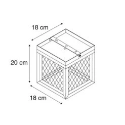 QAZQA Industriële Plafondlamp Zwart - Cage Mesh 6 QAZQA Industriële Plafondlamp Zwart - Cage Mesh -Leen Bakker 1000044214 0102