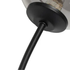 QAZQA Moderne Wandlamp Zwart 2-lichts Met Smoke Glas - Athens 7 QAZQA Moderne Wandlamp Zwart 2-lichts Met Smoke Glas - Athens -Leen Bakker 1000044218 0103