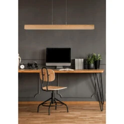 Lucide SYTZE Hanglamp - Licht Hout -Leen Bakker 1000044548 0103
